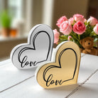 💖 Χειροποίητο Γούρι Καρδιά “Love” – Plexiglass Καθρέφτης - So Cute by Dimi