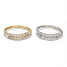Wrapa cuff bracelet ατσάλινο βραχιόλι ζιργκόν χρυσό και ασημί σε λευκό φόντο by So Cute by Dimi.
