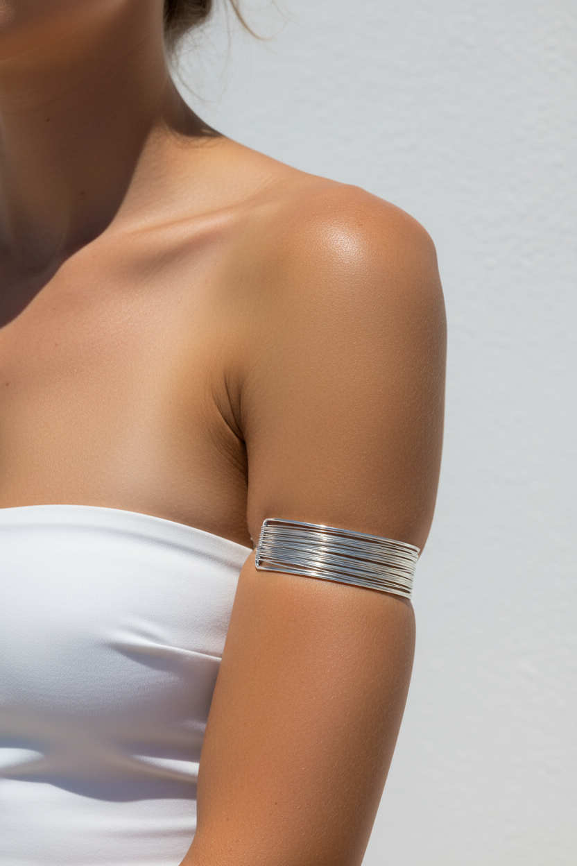 Γυναικείο βραχιόλι μπράτσου Zirelle Arm Cuff από ανοξείδωτο ατσάλι σε χρυσό και ασημί από τη So Cute by Dimi
